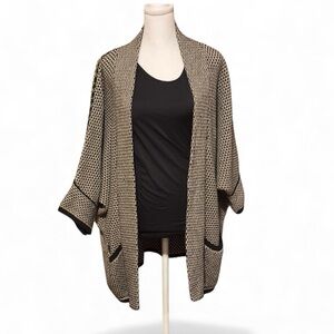 Splendid Black and Tan Knit  Cardigan
